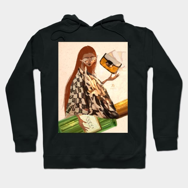 Fashion illustration Hoodie by valentyna mohylei